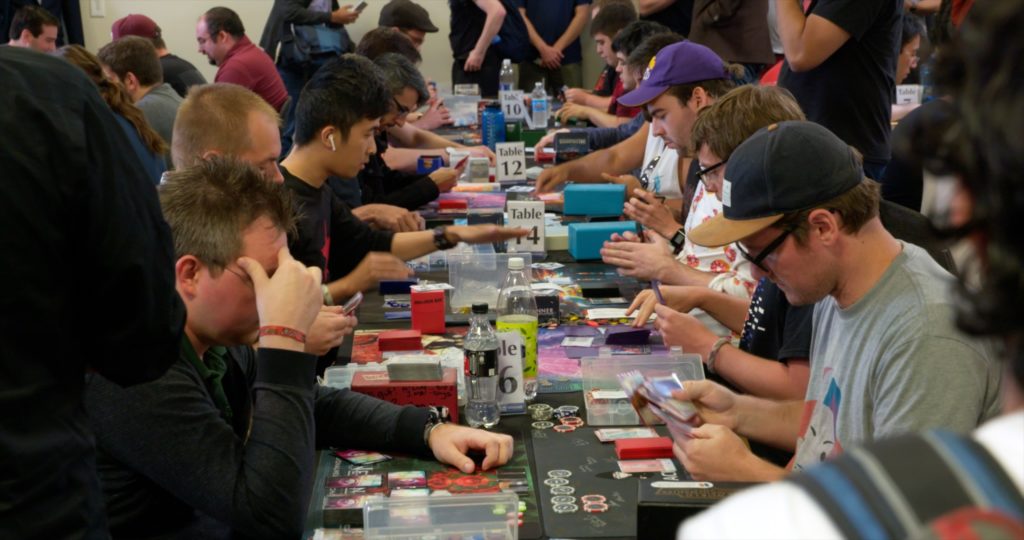 Players at the Android:Netrunner Magnum Opus 2018 Worlds Championship